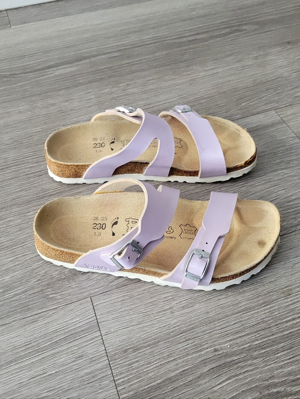 Berki's By Bikenstock Lilac Double-Strap Slide Sandals Size 36 Eu